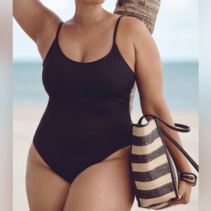 Andie The Amalfi One Piece Swimsuit Sz 3XL Black Supportive Adjustable Wireless